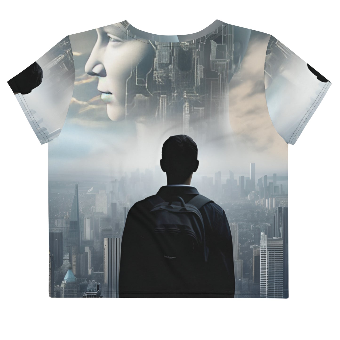 AI Ascension All-Over Print Crop Tee
